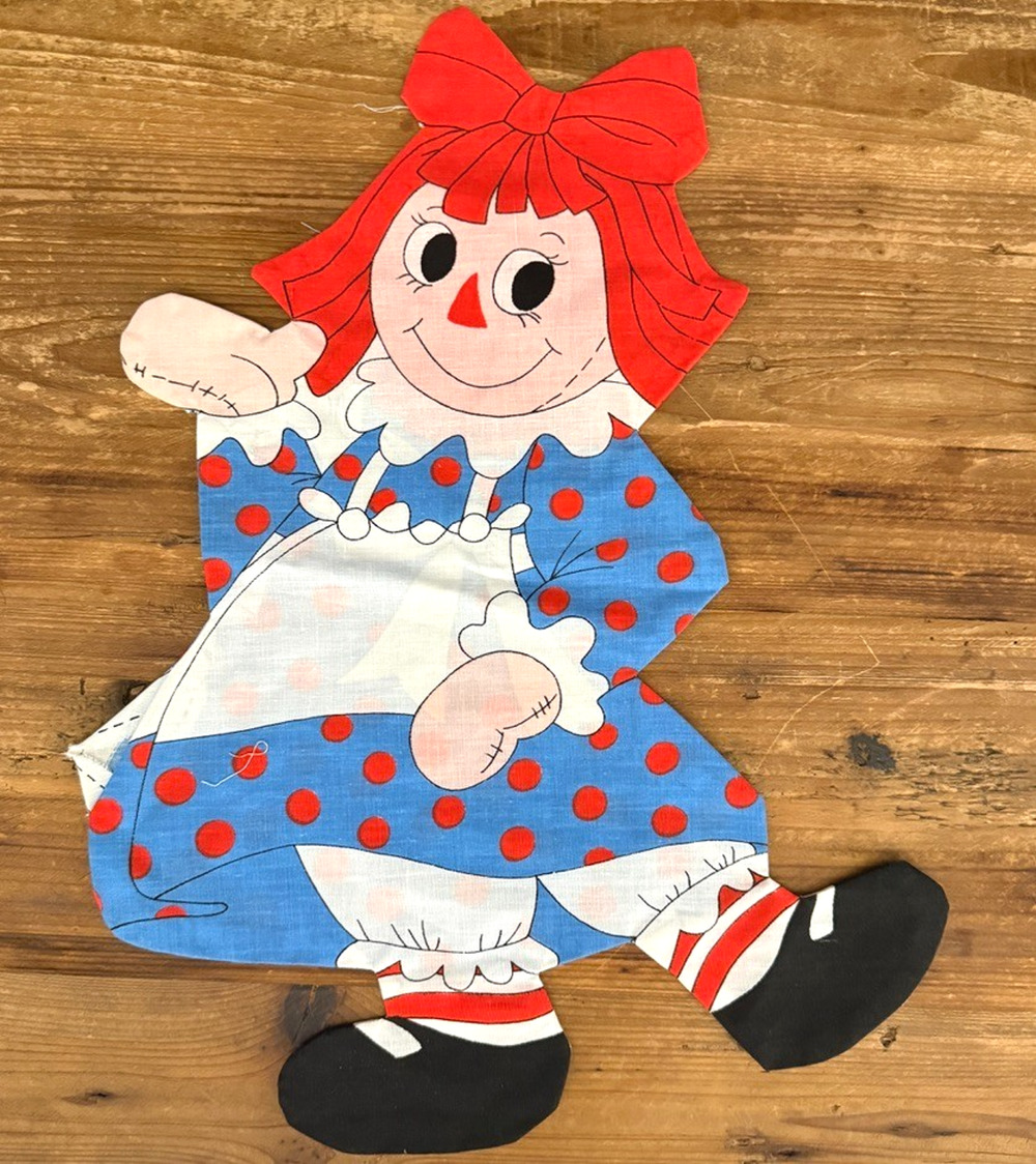 Vintage 1978 Raggedy Ann Cut & Sew Panel #167 Pillow Springs Mills No Stuffing